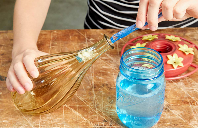 Clean hard-to-reach spots on oddly shaped containers