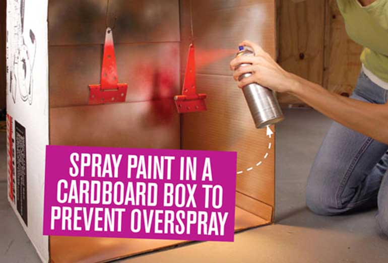 7. Prevent overspray while spray painting