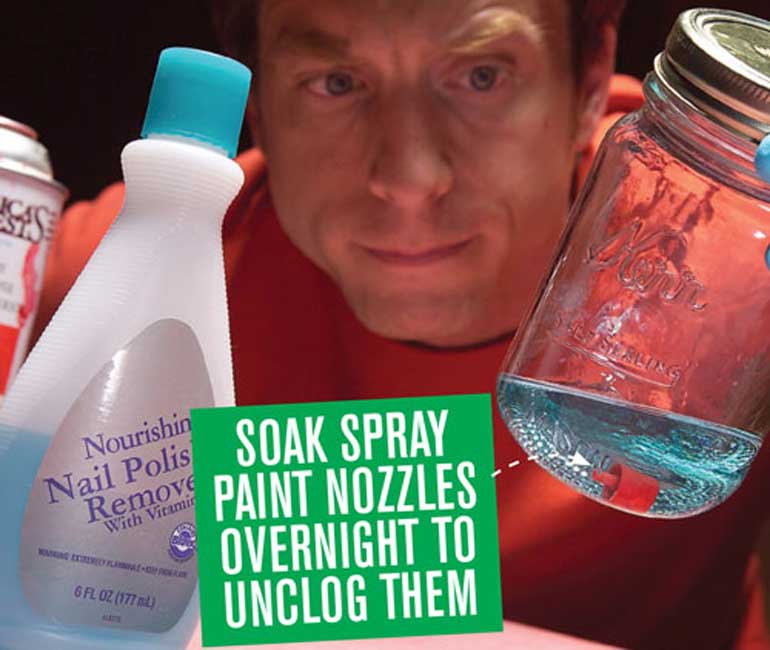 10. Unclog spray can nozzles in one step 