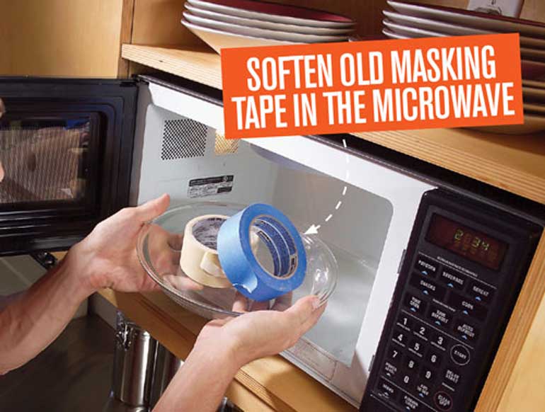 2. Soften old masking tape in seconds 