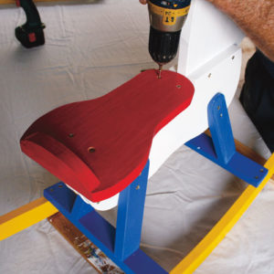 rocking horse with seat belt