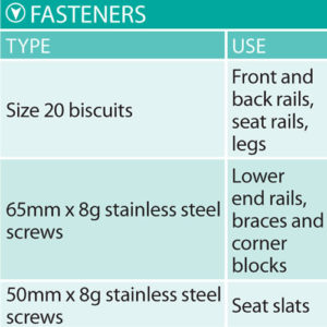 Click on the fastener list 