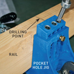 Step 2. Bore shelf holes