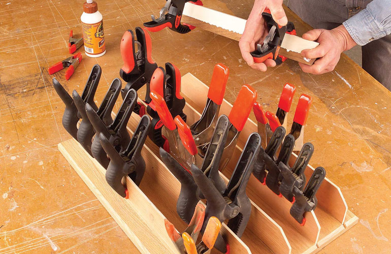 How to store: spring clamps