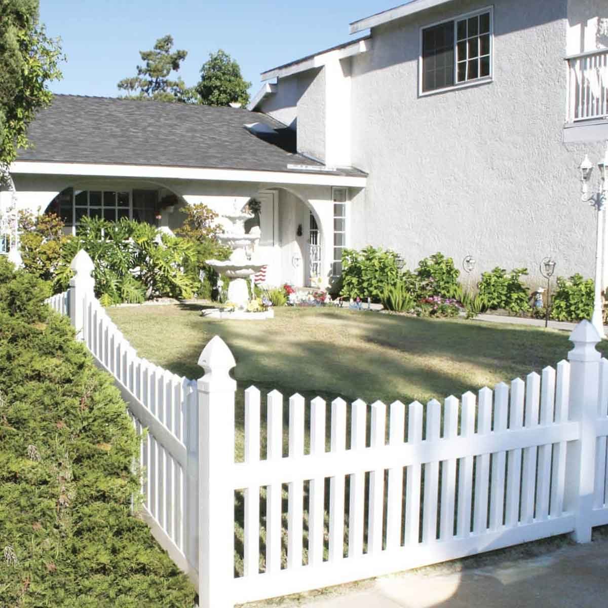 Wood-and-wire front yard fence