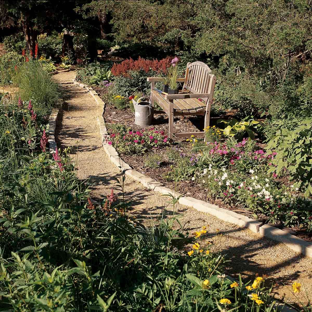 Informal garden paths and rock walkways