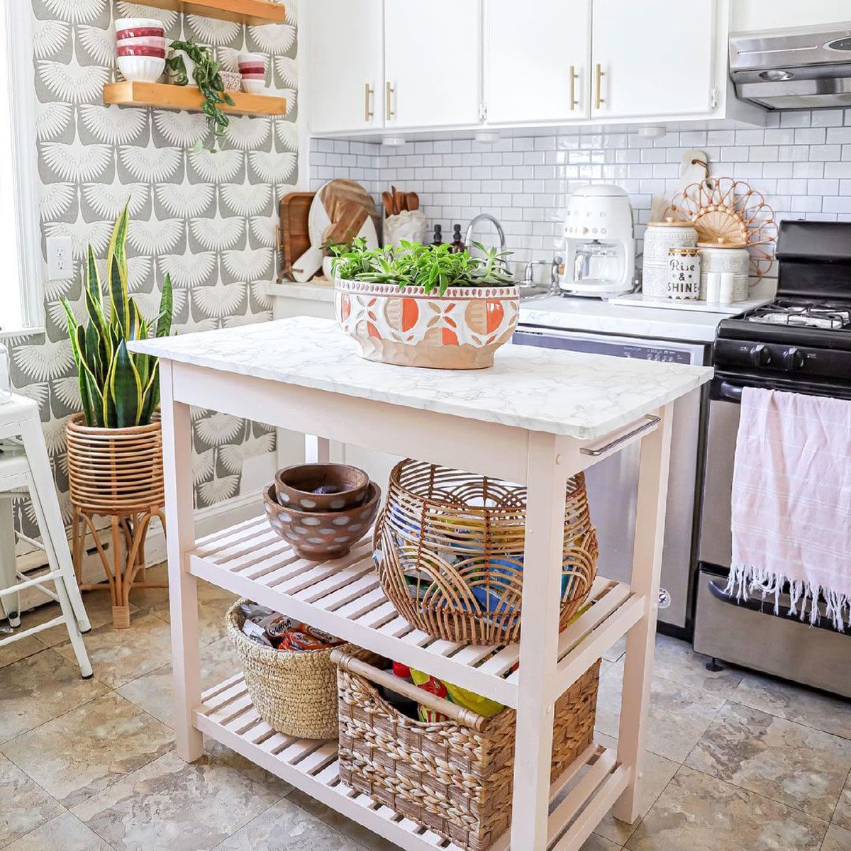 Kitchen island cart